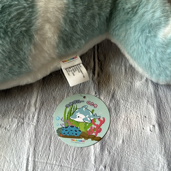Takashoji Soft Light Blue Dolphin Plush - Picture 3 of 5